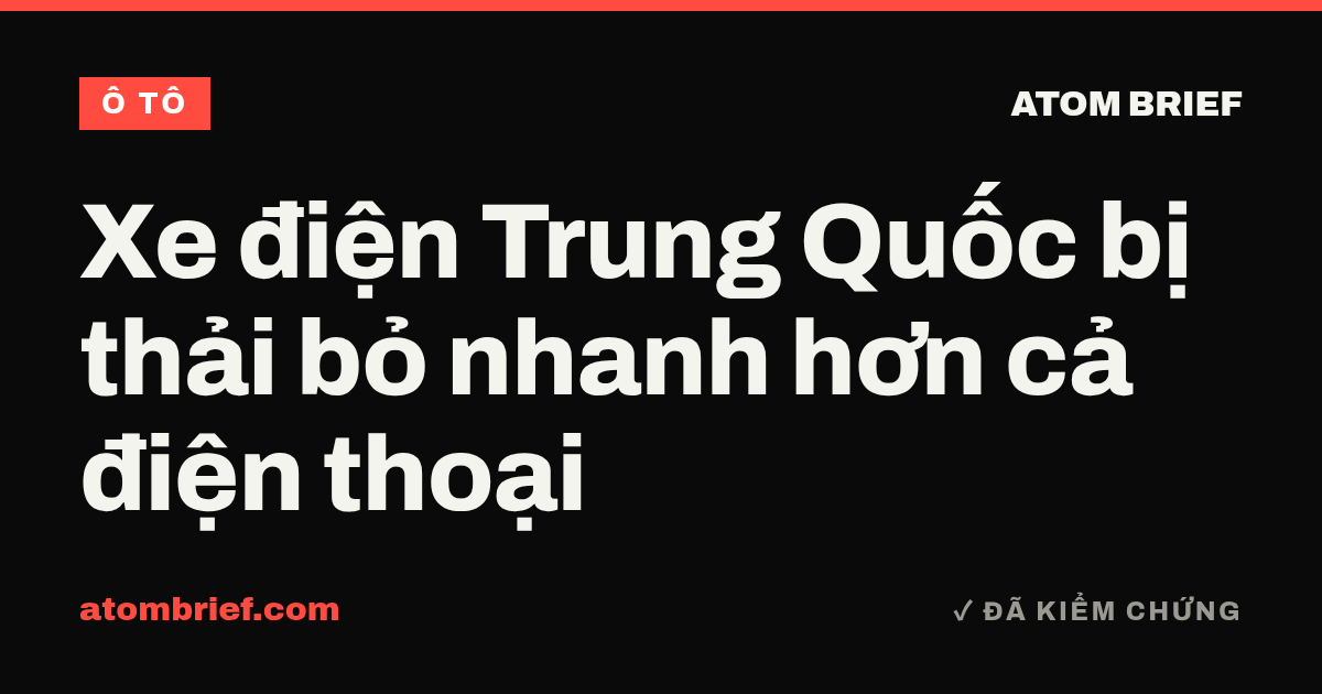 Xe điện Trung Quốc bị thải bỏ nhanh hơn cả điện thoại