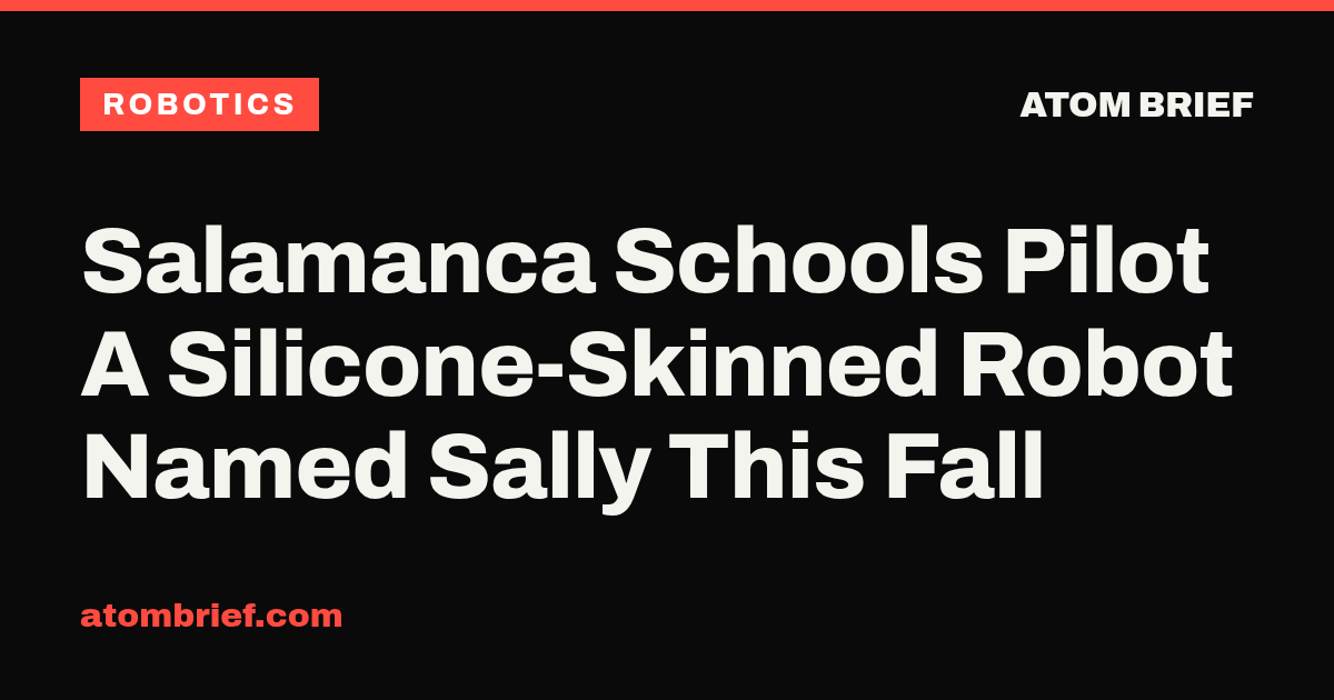Salamanca Schools Pilot A Silicone-Skinned Robot Named Sally This Fall