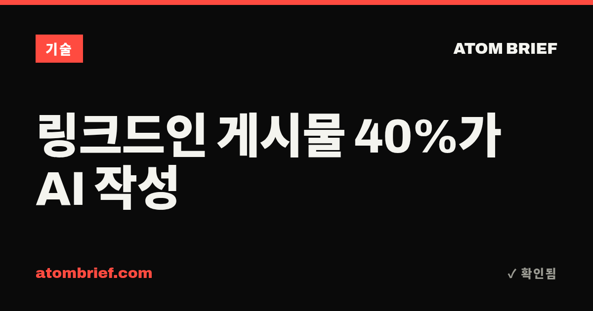 링크드인 게시물 40%가 AI 작성