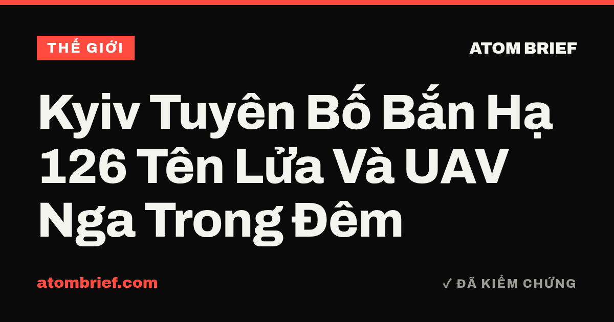 Kyiv Tuyên Bố Bắn Hạ 126 Tên Lửa Và UAV Nga Trong Đêm