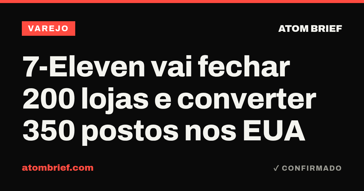 7-Eleven vai fechar 200 lojas e converter 350 postos nos EUA