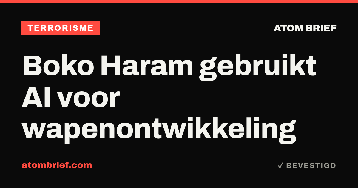 Boko Haram gebruikt AI voor wapenontwikkeling