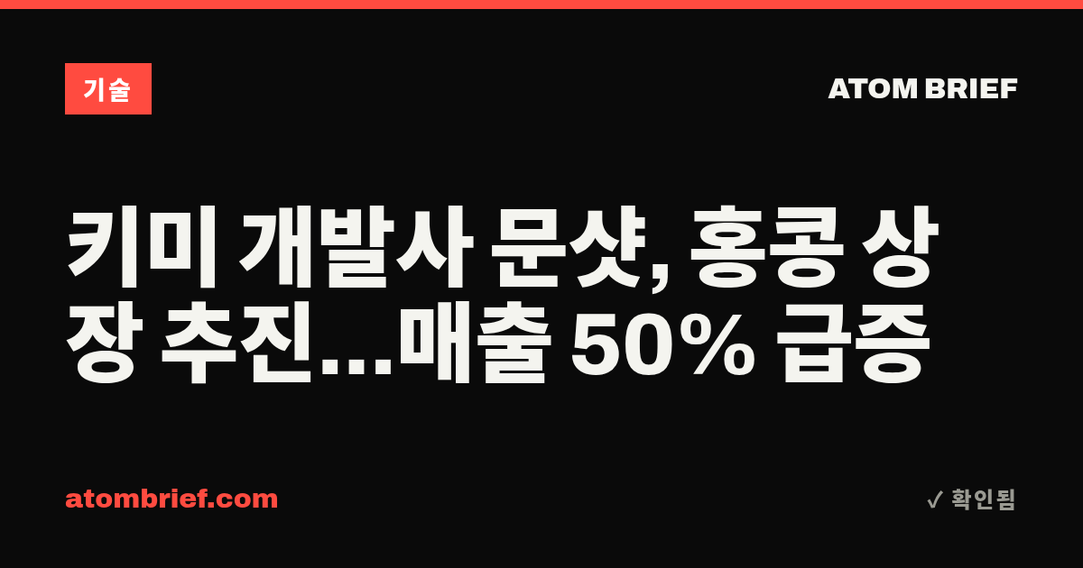 키미 개발사 문샷, 홍콩 상장 추진...매출 50% 급증