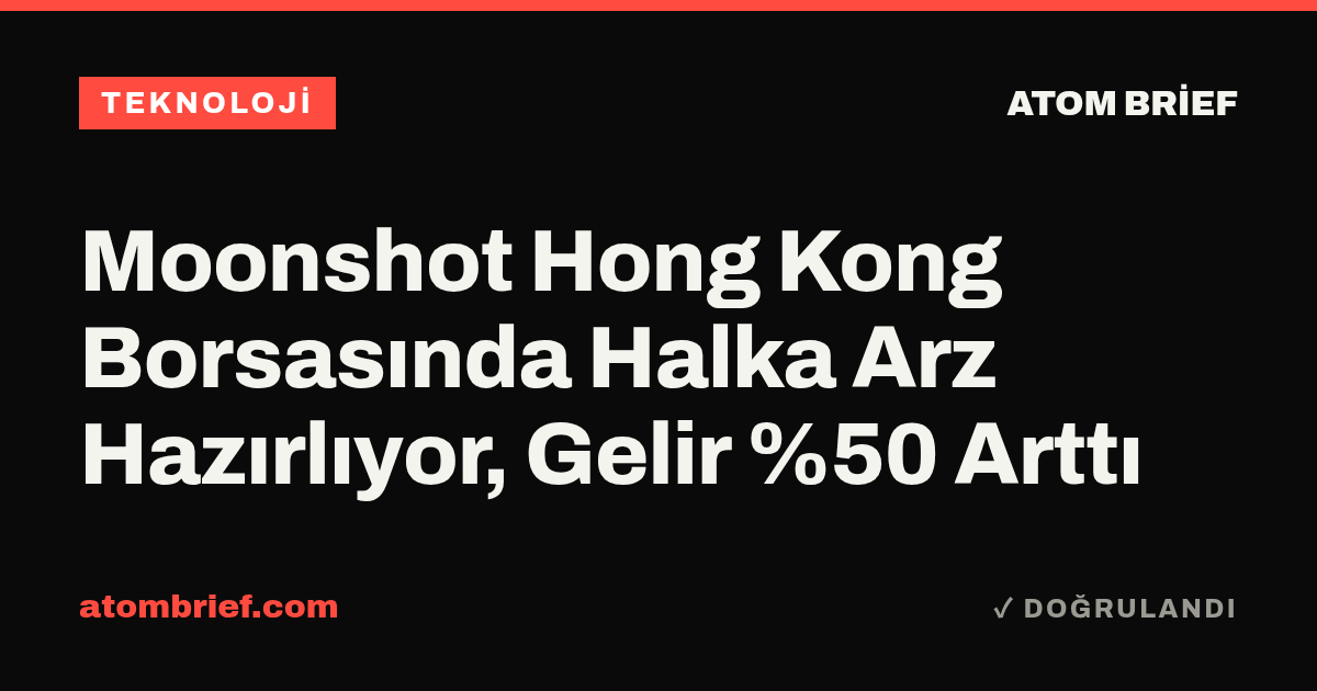 Moonshot Hong Kong Borsasında Halka Arz Hazırlıyor, Gelir %50 Arttı