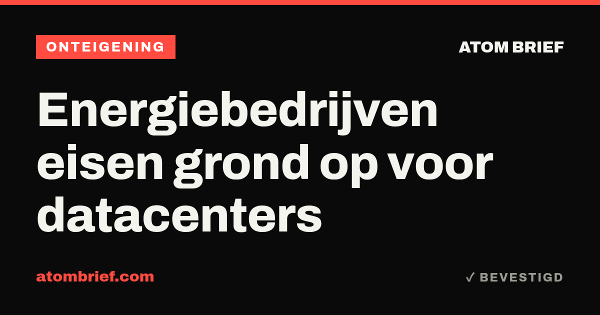 Energiebedrijven eisen grond op voor datacenters