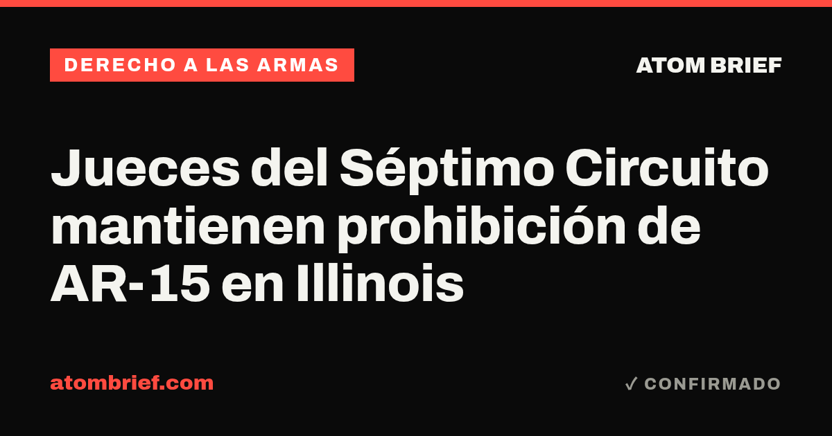 Jueces del Séptimo Circuito mantienen prohibición de AR-15 en Illinois