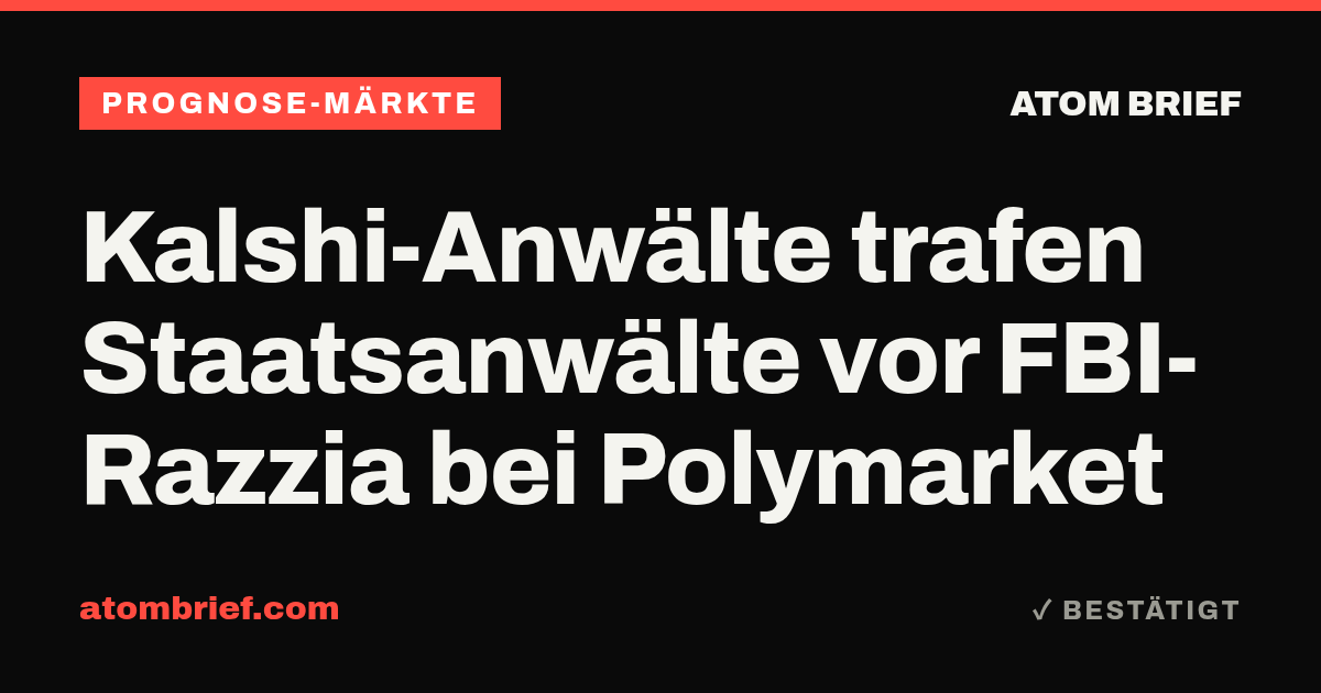 Kalshi-Anwälte trafen Staatsanwälte vor FBI-Razzia bei Polymarket