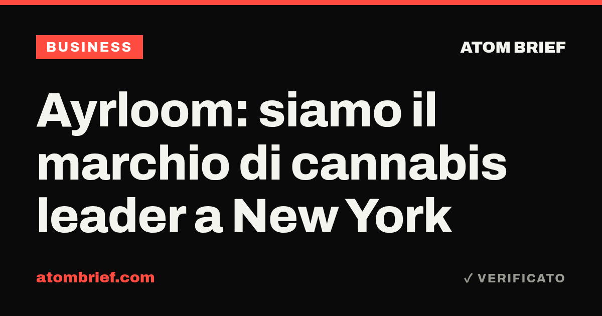 Ayrloom: siamo il marchio di cannabis leader a New York