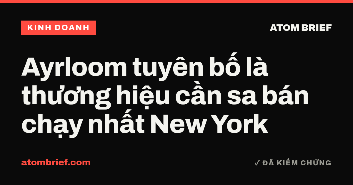 Ayrloom tuyên bố là thương hiệu cần sa bán chạy nhất New York