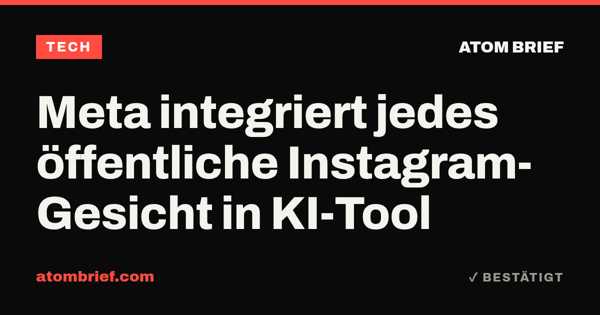 Meta integriert jedes öffentliche Instagram-Gesicht in KI-Tool