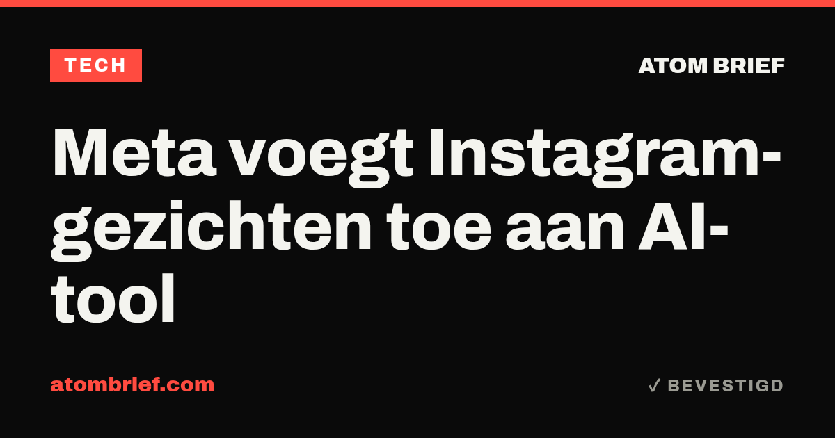 Meta voegt Instagram-gezichten toe aan AI-tool