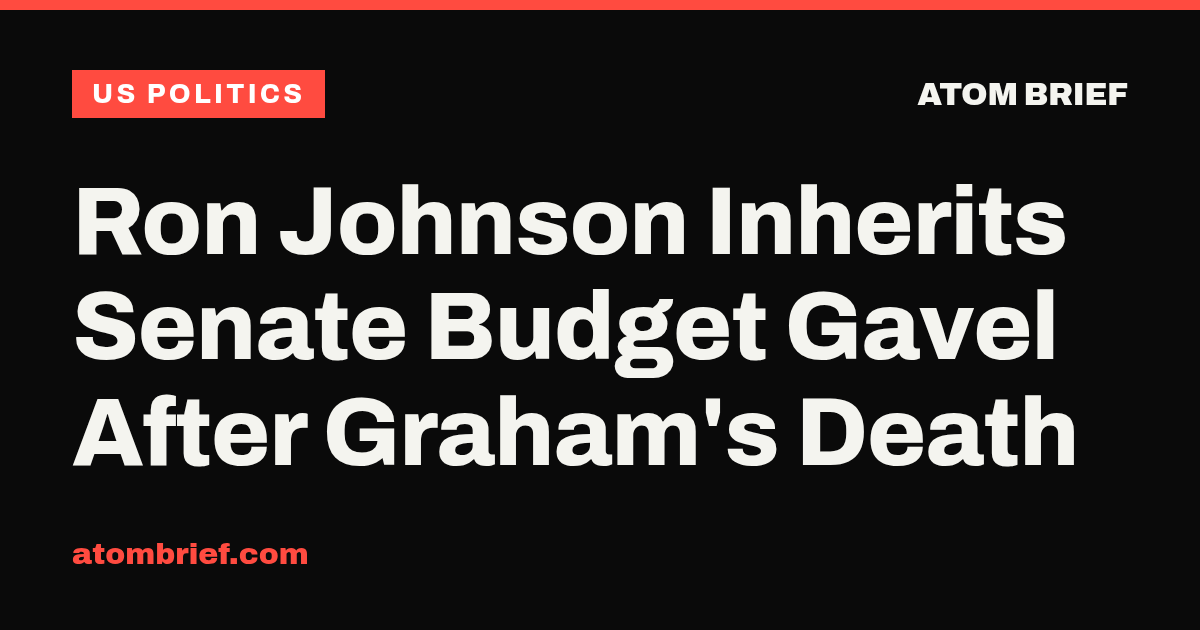 Ron Johnson Inherits Senate Budget Gavel After Graham's Death