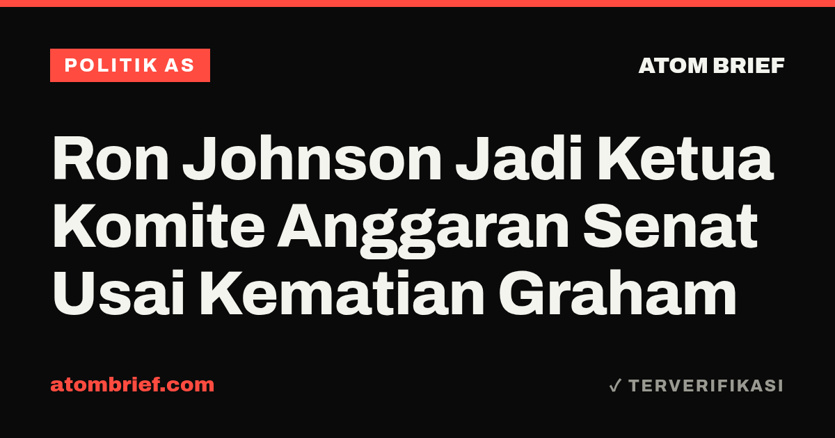Ron Johnson Jadi Ketua Komite Anggaran Senat Usai Kematian Graham