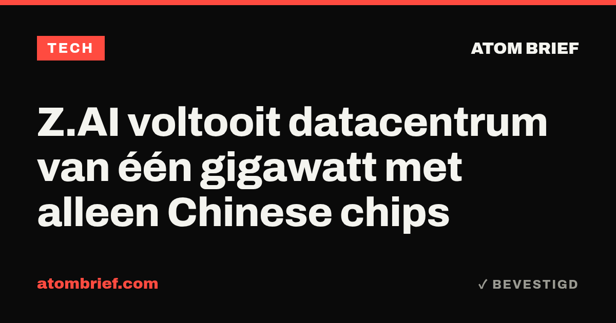 Z.AI voltooit datacentrum van één gigawatt met alleen Chinese chips