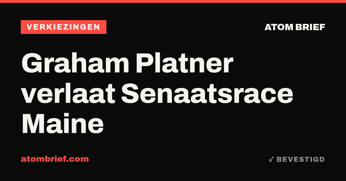 Graham Platner verlaat Senaatsrace Maine
