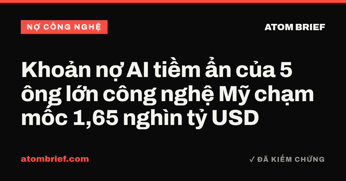 Khoản nợ AI tiềm ẩn của 5 ông lớn công nghệ Mỹ chạm mốc 1,65 nghìn tỷ USD