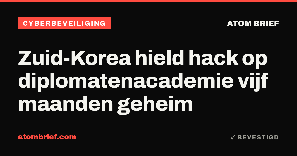Zuid-Korea hield hack op diplomatenacademie vijf maanden geheim