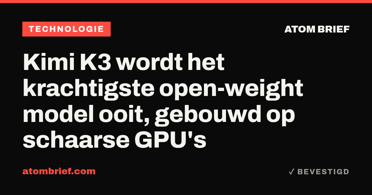 Kimi K3 wordt het krachtigste open-weight model ooit, gebouwd op schaarse GPU's