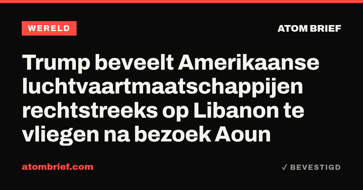 Trump beveelt Amerikaanse luchtvaartmaatschappijen rechtstreeks op Libanon te vliegen na bezoek Aoun