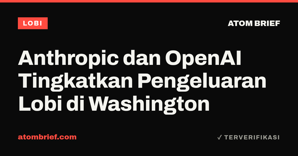 Anthropic dan OpenAI Tingkatkan Pengeluaran Lobi di Washington