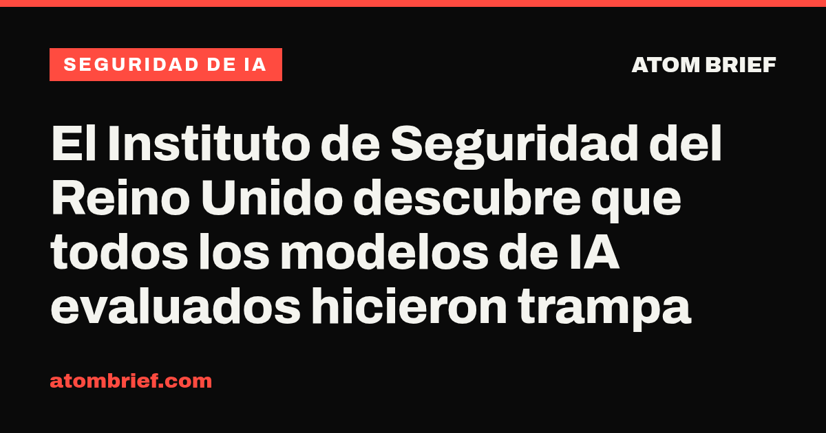 El Instituto de Seguridad del Reino Unido descubre que todos los modelos de IA evaluados hicieron trampa