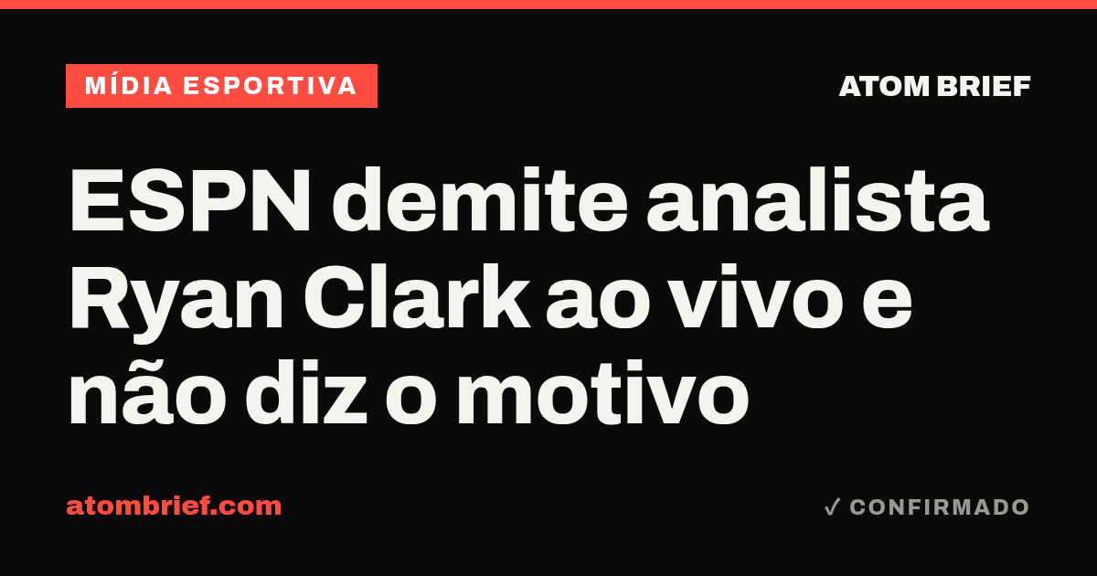 ESPN demite analista Ryan Clark ao vivo e não diz o motivo