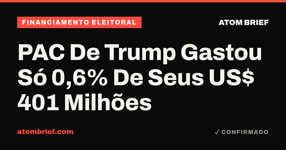 PAC De Trump Gastou Só 0,6% De Seus US$ 401 Milhões