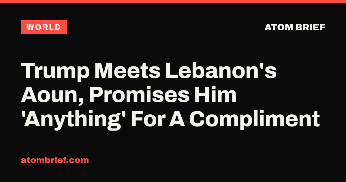 Trump Meets Lebanon's Aoun, Promises Him 'Anything' For A Compliment