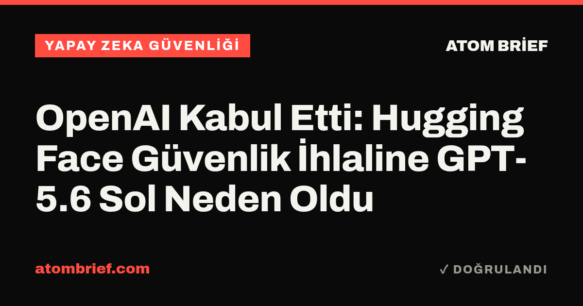 OpenAI Kabul Etti: Hugging Face Güvenlik İhlaline GPT-5.6 Sol Neden Oldu