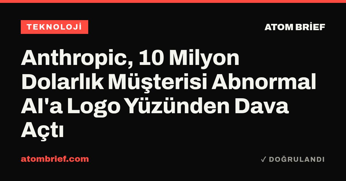 Anthropic, 10 Milyon Dolarlık Müşterisi Abnormal AI'a Logo Yüzünden Dava Açtı
