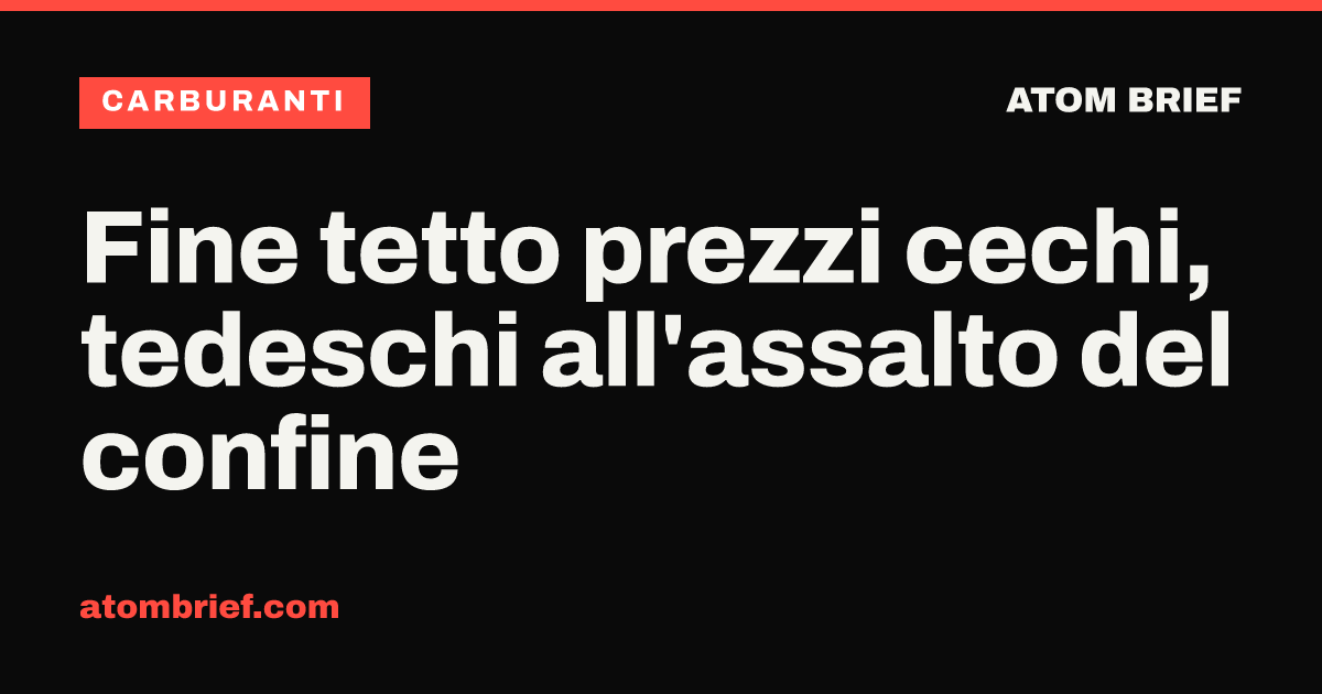 Fine tetto prezzi cechi, tedeschi all'assalto del confine
