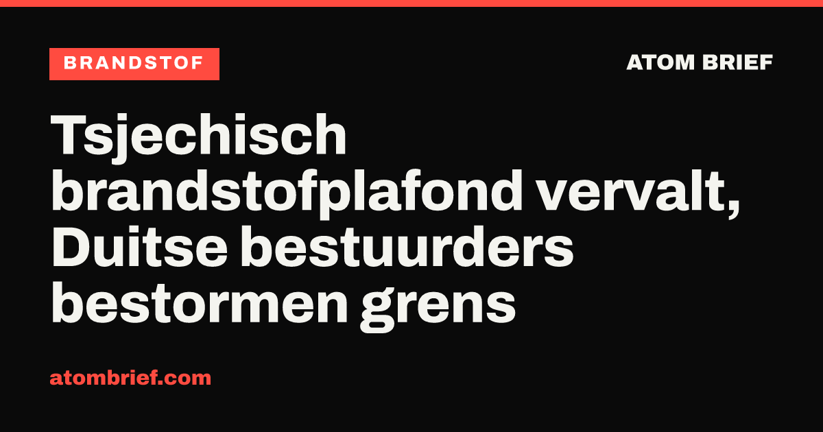 Tsjechisch brandstofplafond vervalt, Duitse bestuurders bestormen grens