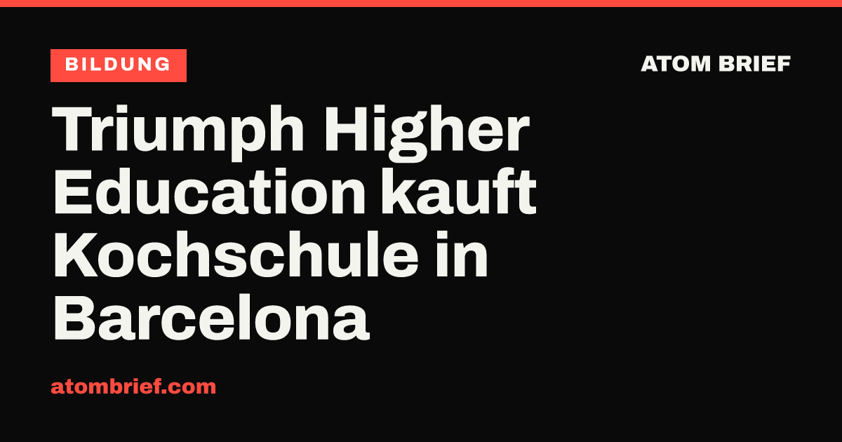 Triumph Higher Education kauft Kochschule in Barcelona