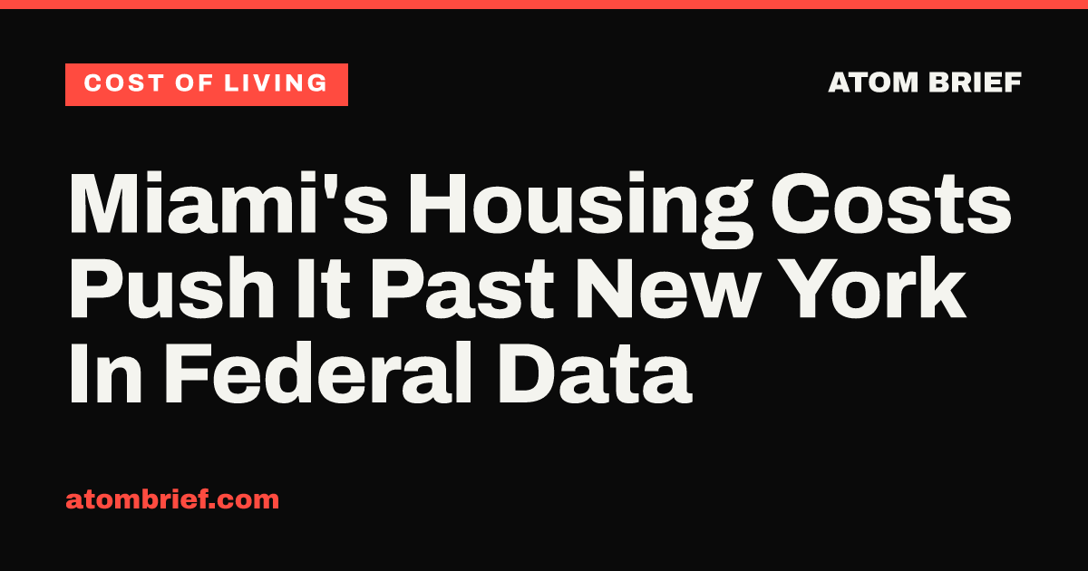 Miami's Housing Costs Push It Past New York In Federal Data