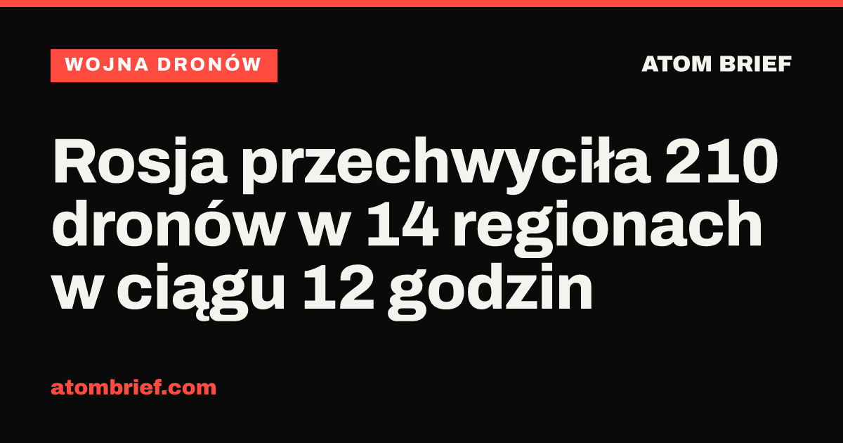 Rosja przechwyciła 210 dronów w 14 regionach w ciągu 12 godzin