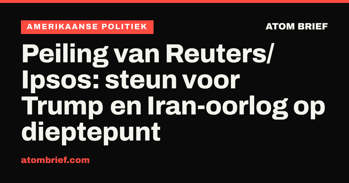 Peiling van Reuters/Ipsos: steun voor Trump en Iran-oorlog op dieptepunt