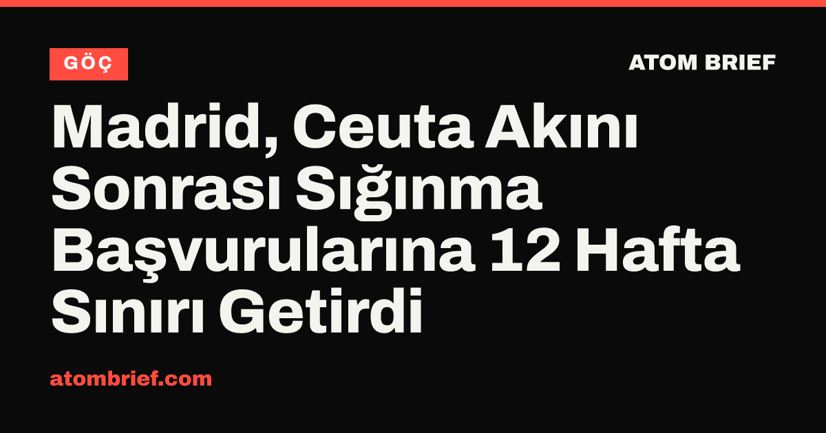 Madrid, Ceuta Akını Sonrası Sığınma Başvurularına 12 Hafta Sınırı Getirdi